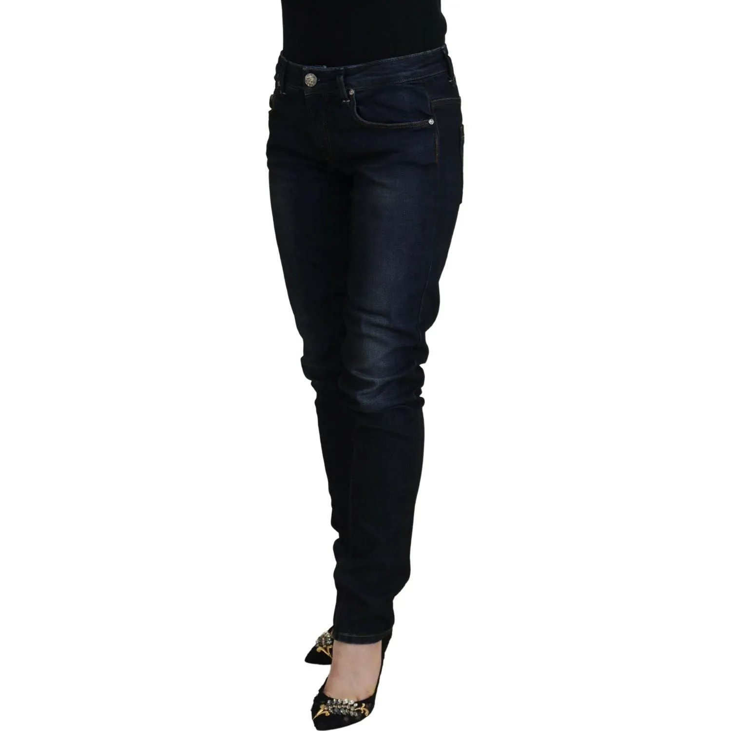 Acht Chic Low Waist Denim Skinny Jeans