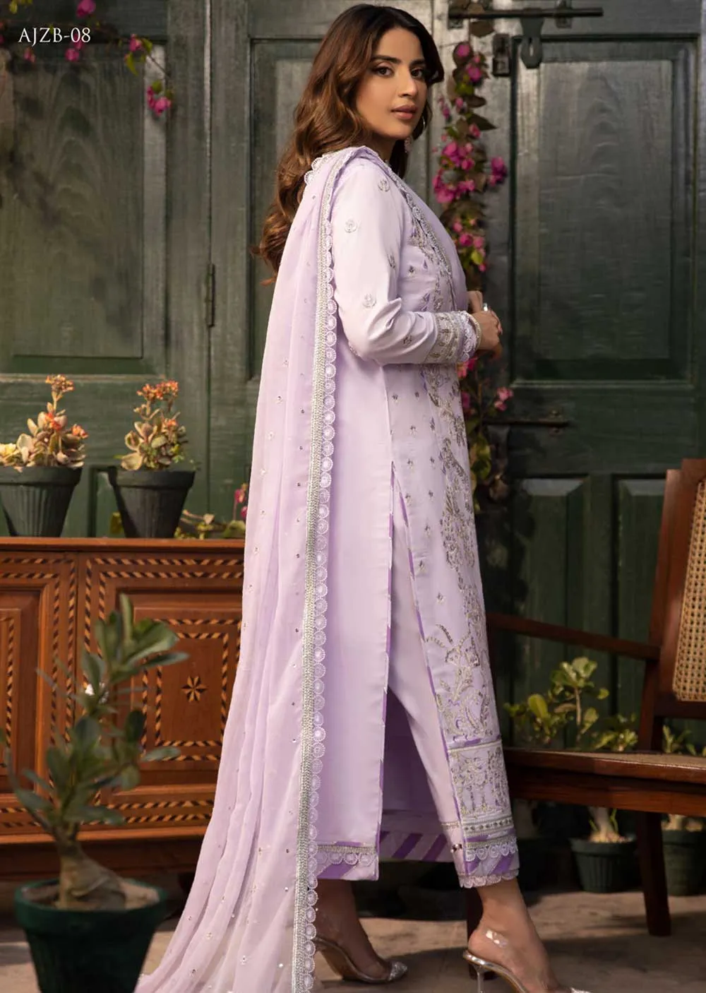 AJZB-08 - Unstitched - Zarq Barq Collection by Asim Jofa 2023