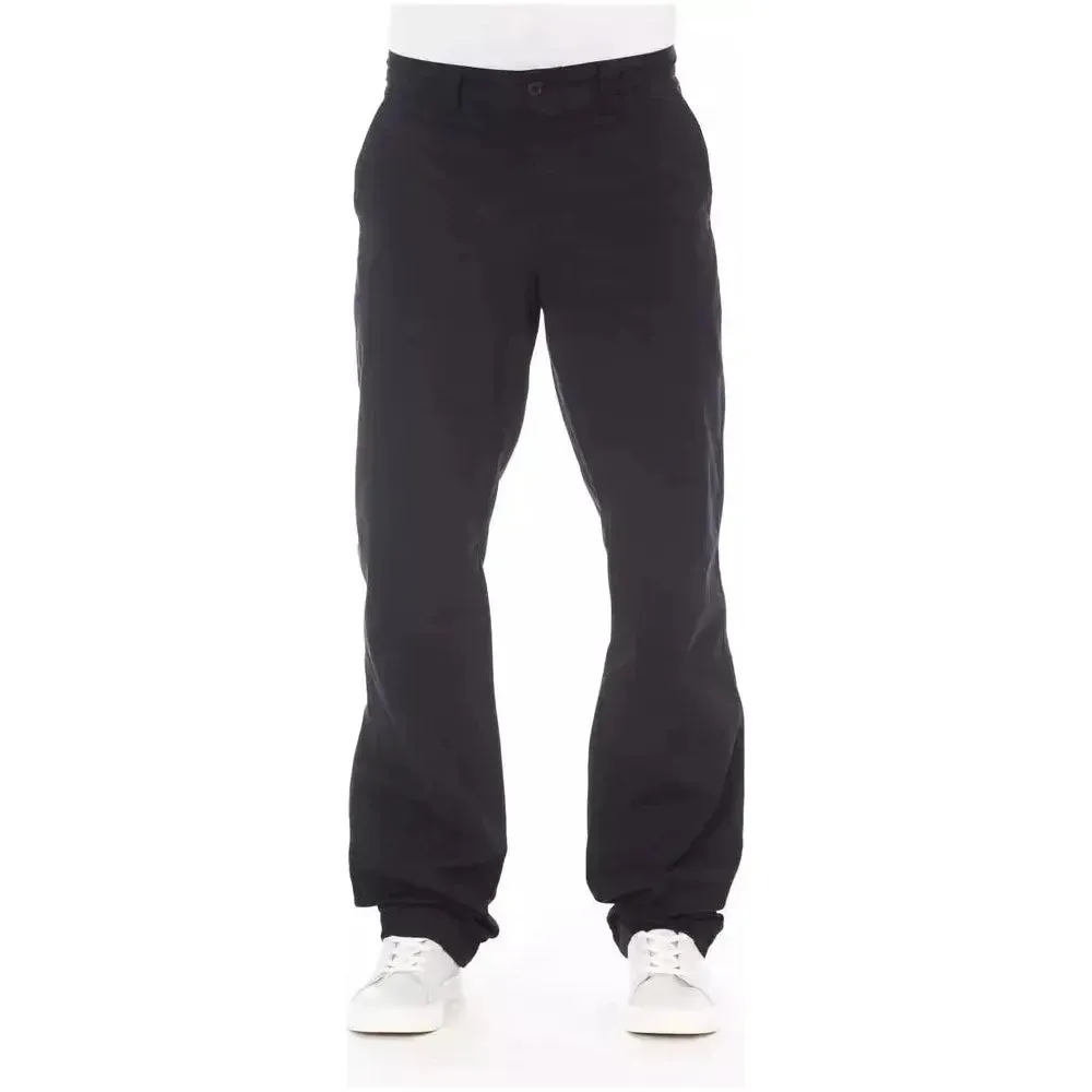 Alpha Studio Blue Cotton Men Pant