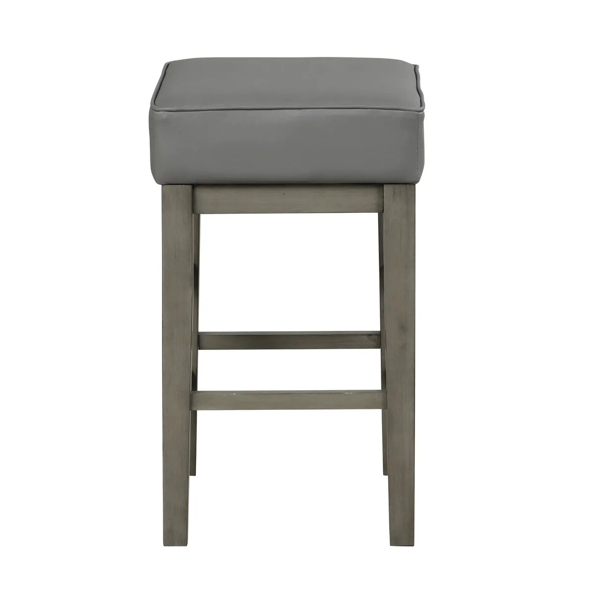 Antique Gray Solid Wood Counter Height Stool - Set of 2