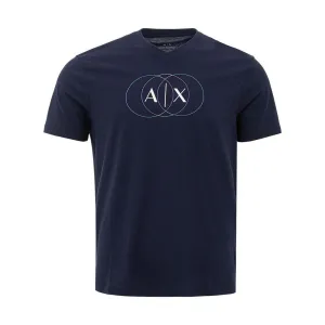 Armani Exchange Sleek Blue Cotton Tee for Men