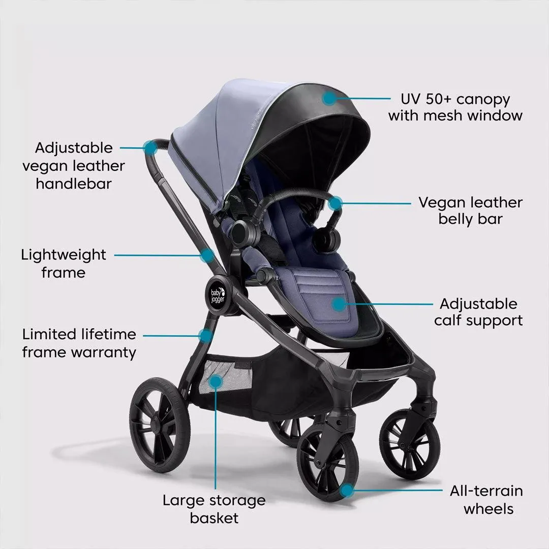 Baby Jogger City Sights Bundle - Stroller   Carrycot   Weather Shield   Belly Bar - Commuter