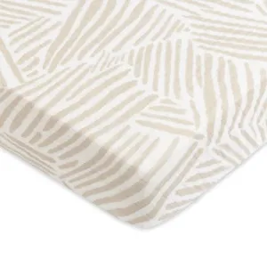 Babyletto Oat Stripe Muslin Mini Crib Sheet