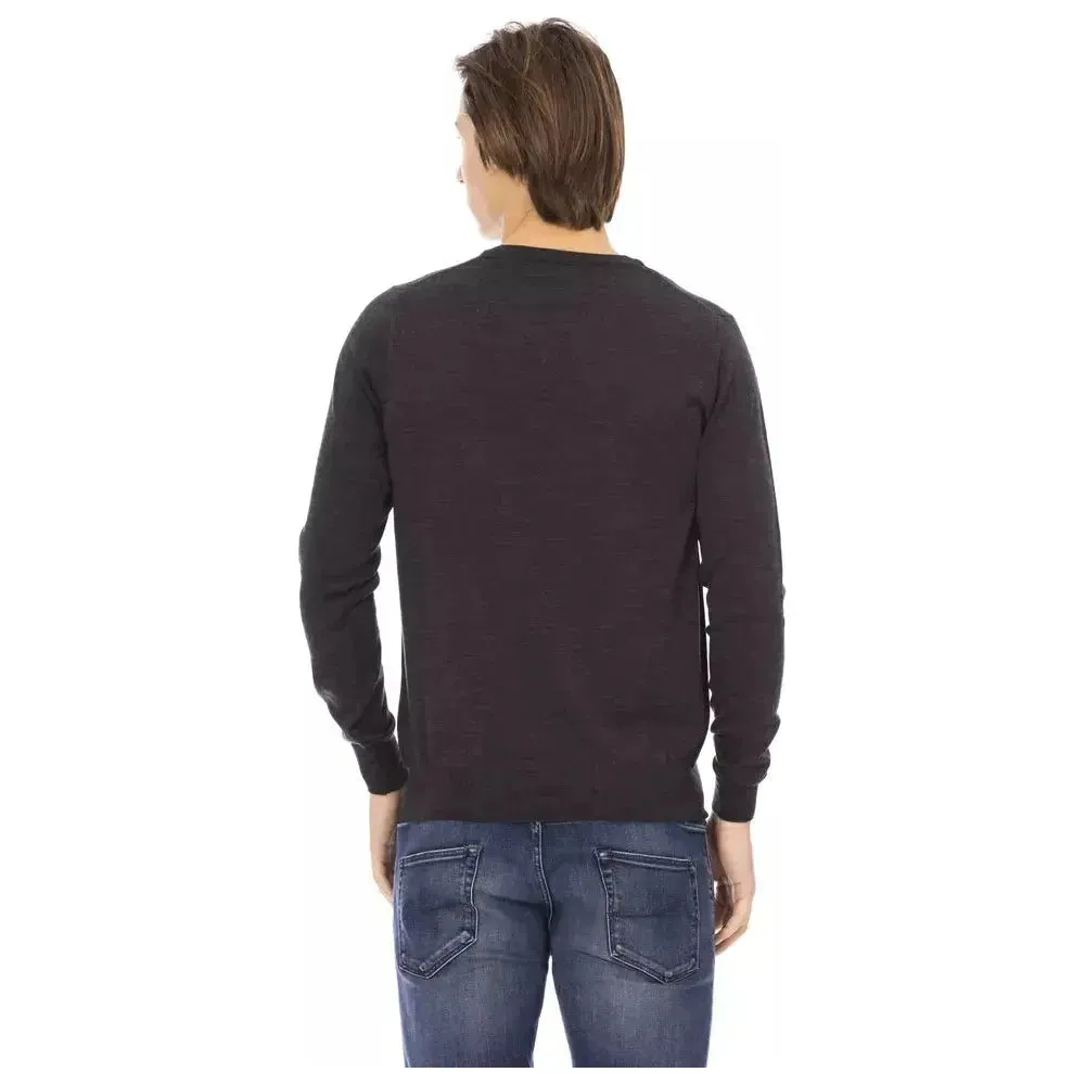 Baldinini Trend Gray Fabric Men Sweater