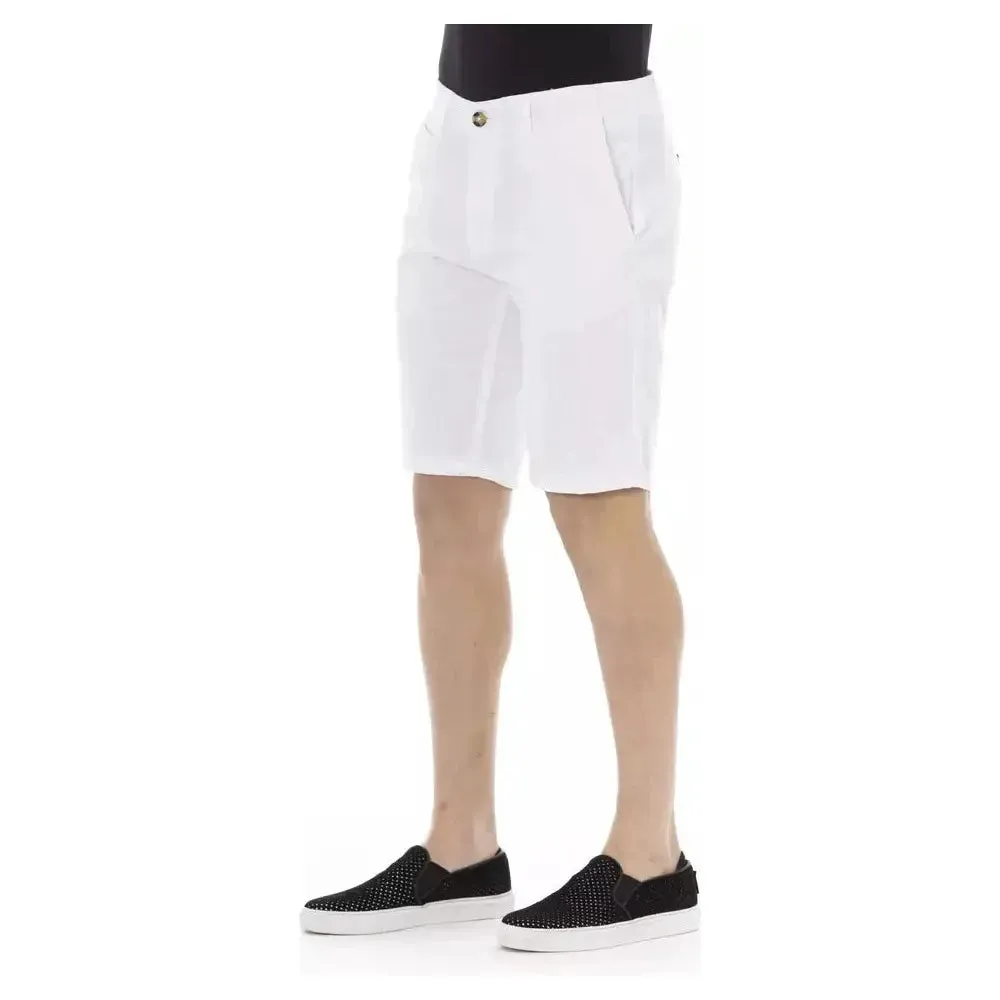 Baldinini Trend White Cotton Men Bermuda Short