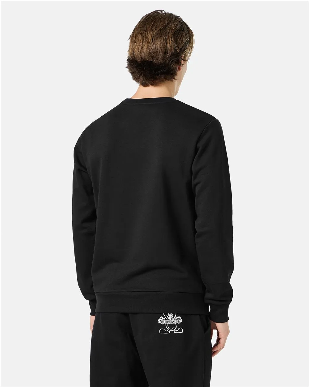 Black crewneck sweatshirt with embroidered Iceberg (Black) - I24E01163009000