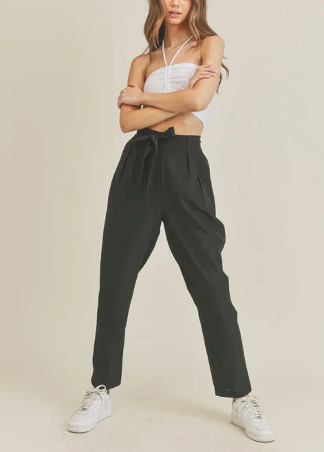 Black Tie Waist Pants