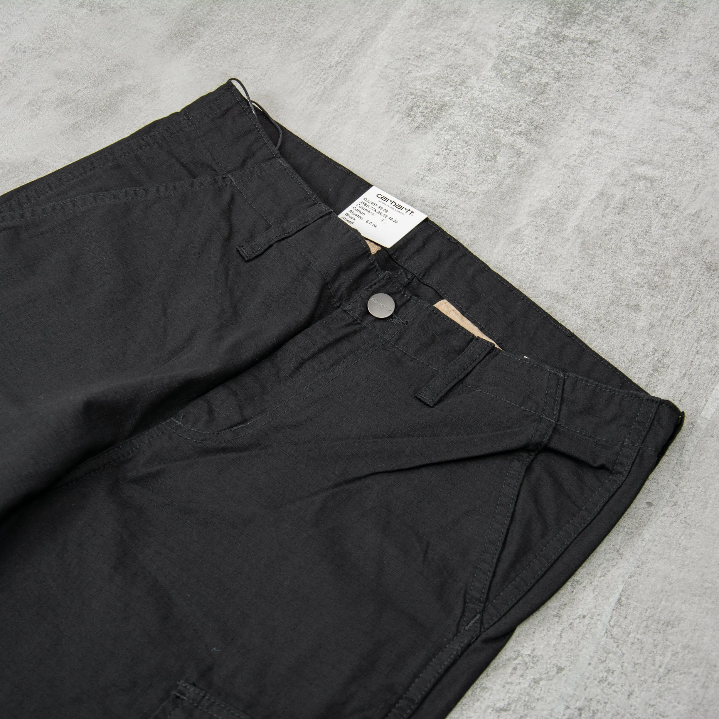 Carhartt WIP Regular Cargo Pant - Black Rinsed