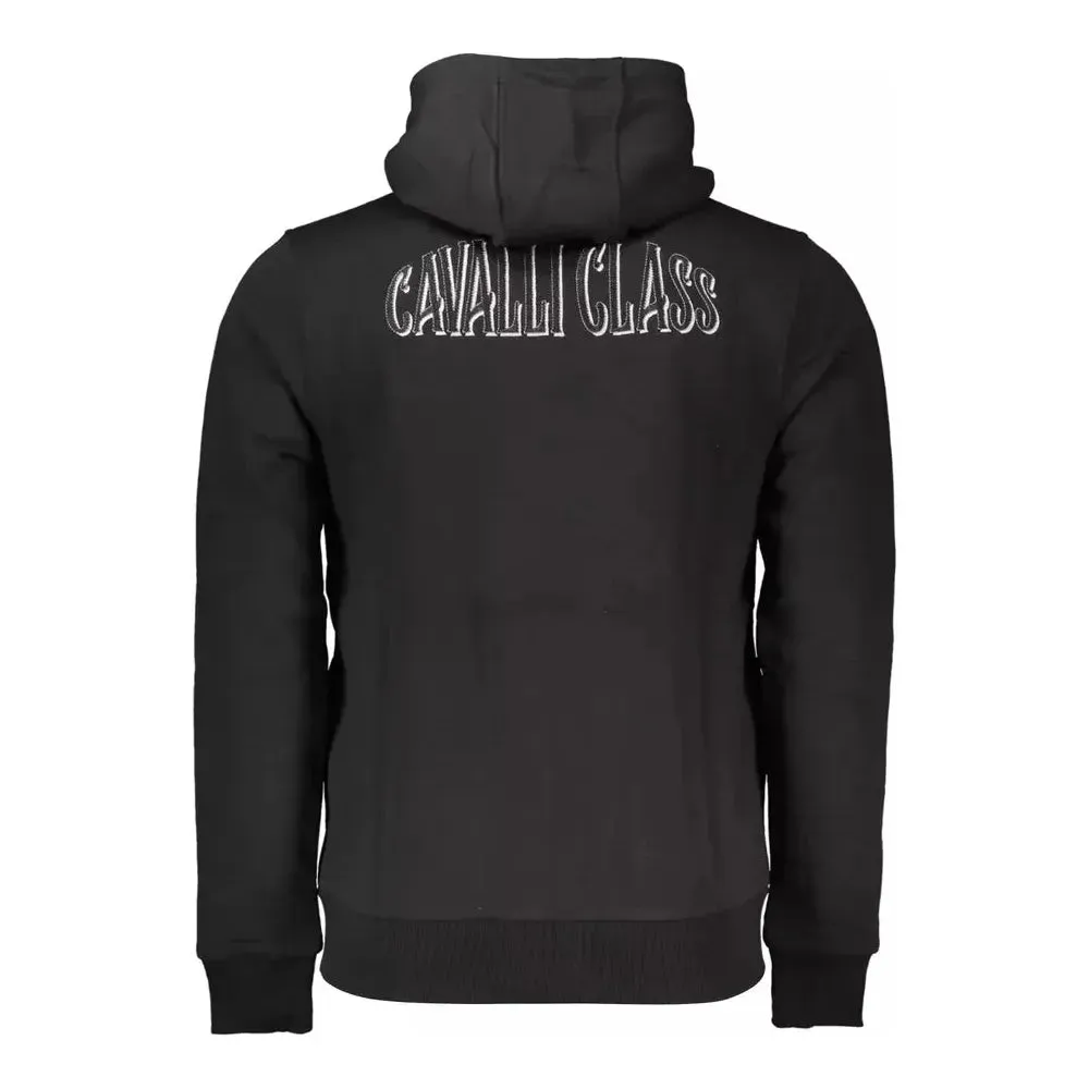 Cavalli Class Black Cotton Men Sweater