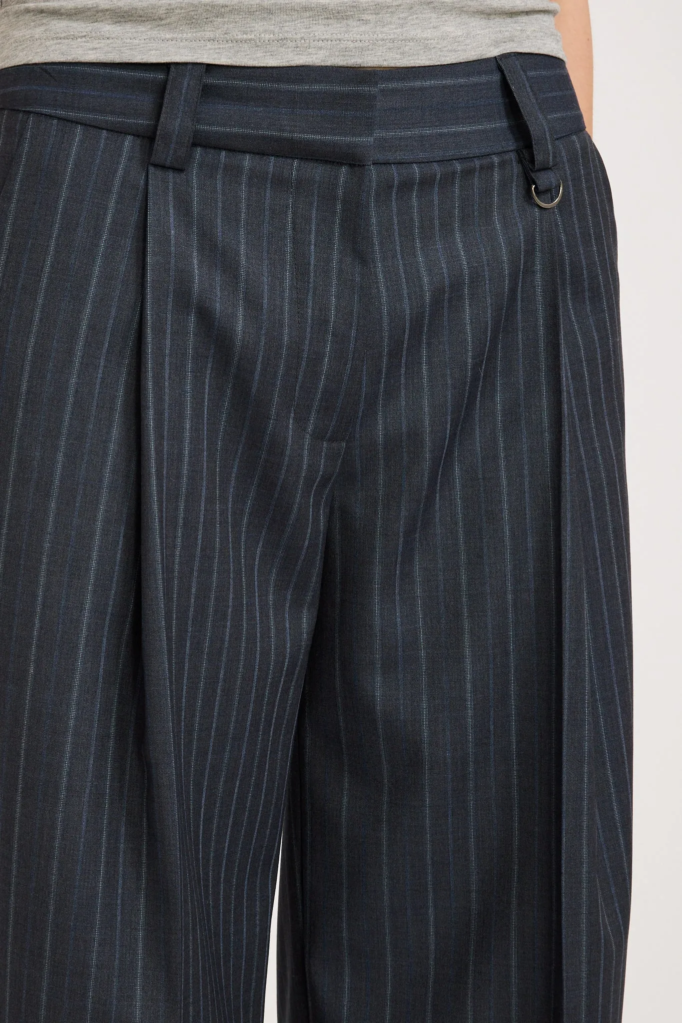 Compound Trouser Navy Stripe