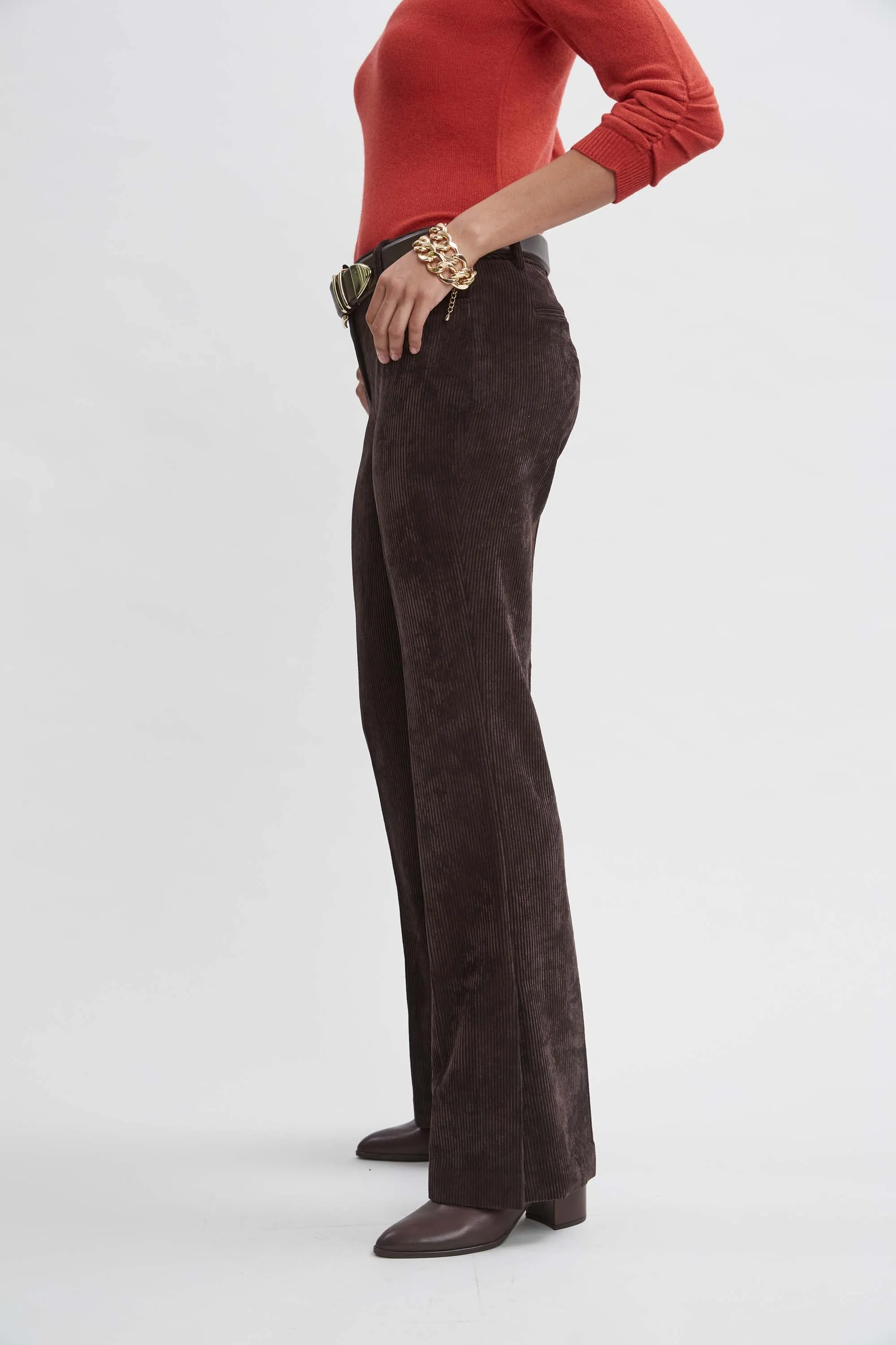 Corduroy Fit & Flare Pant