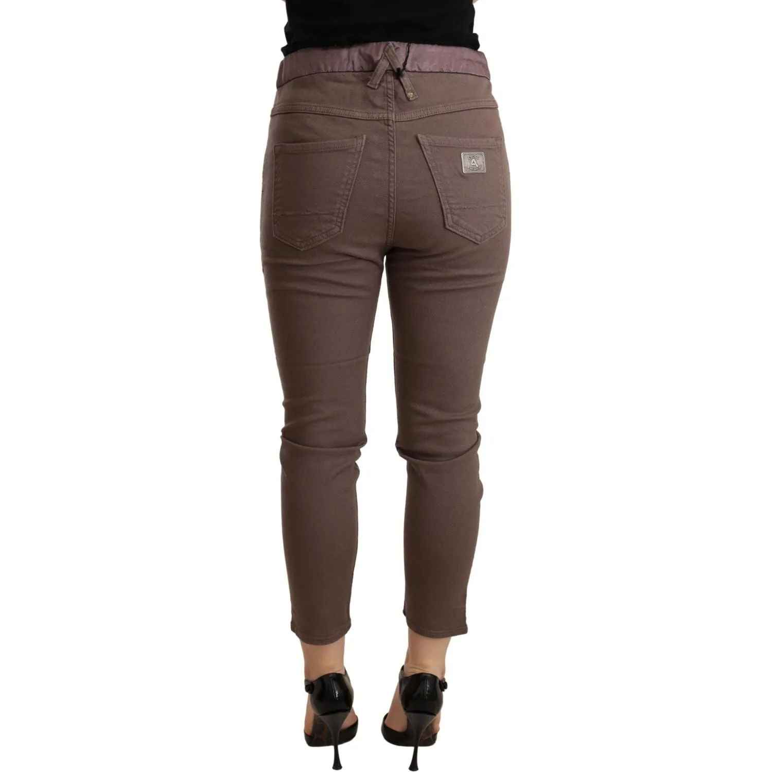 CYCLE Chic Brown Skinny Mid Waist Cropped Pants