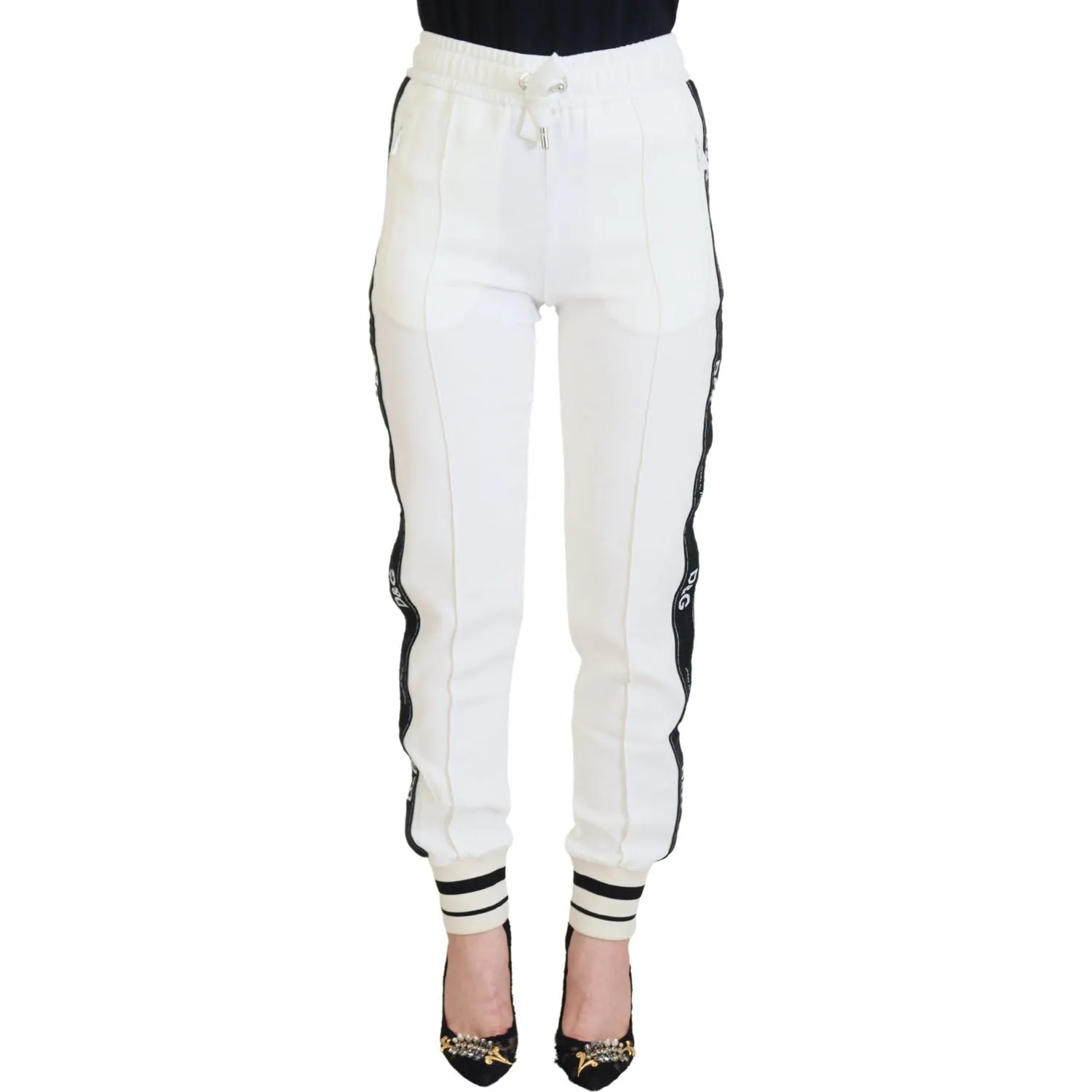 Dolce & Gabbana Chic White Jogger Pants for Elevated Comfort