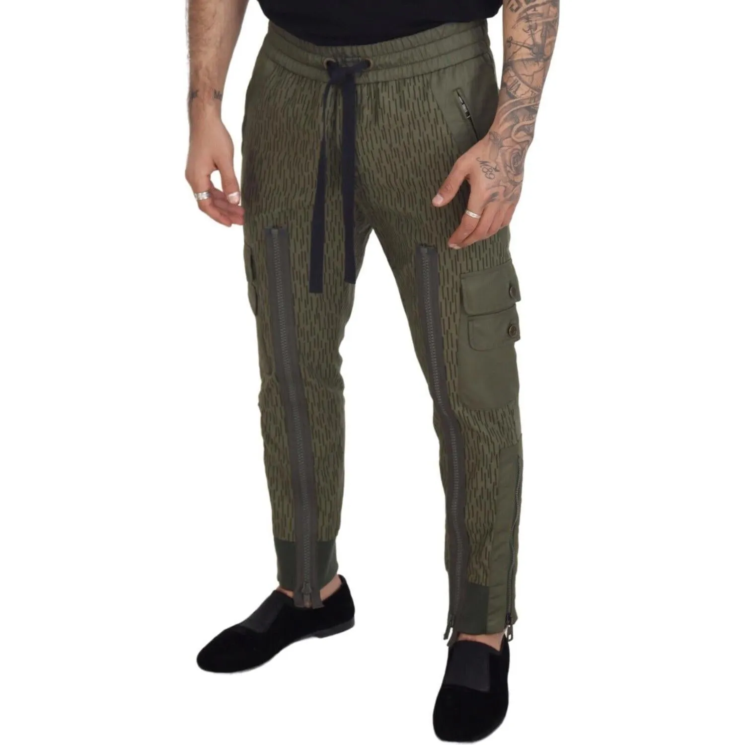 Dolce & Gabbana Elegant Green Cotton Blend Pants