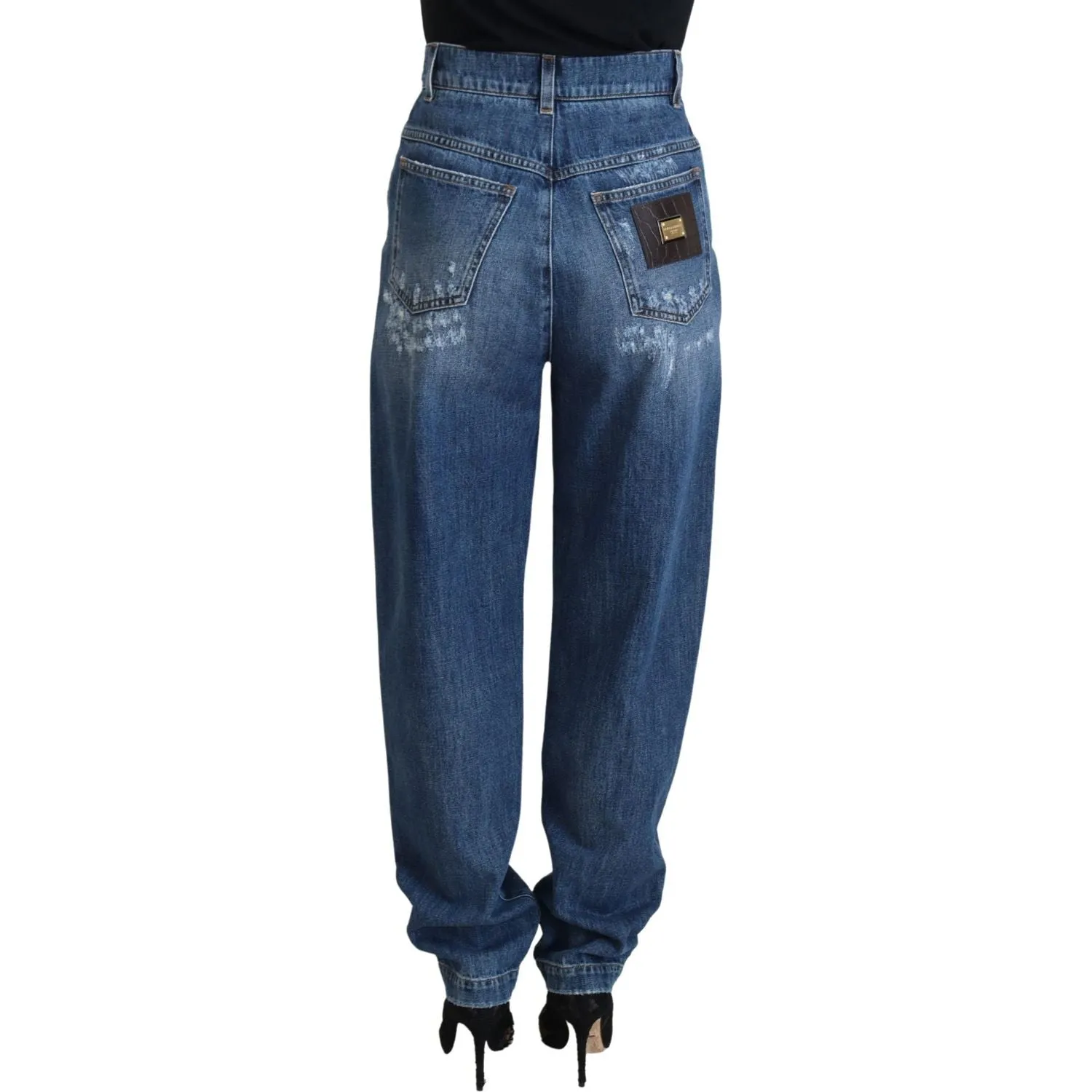 Dolce & Gabbana Elegant Tattered Denim Jeans