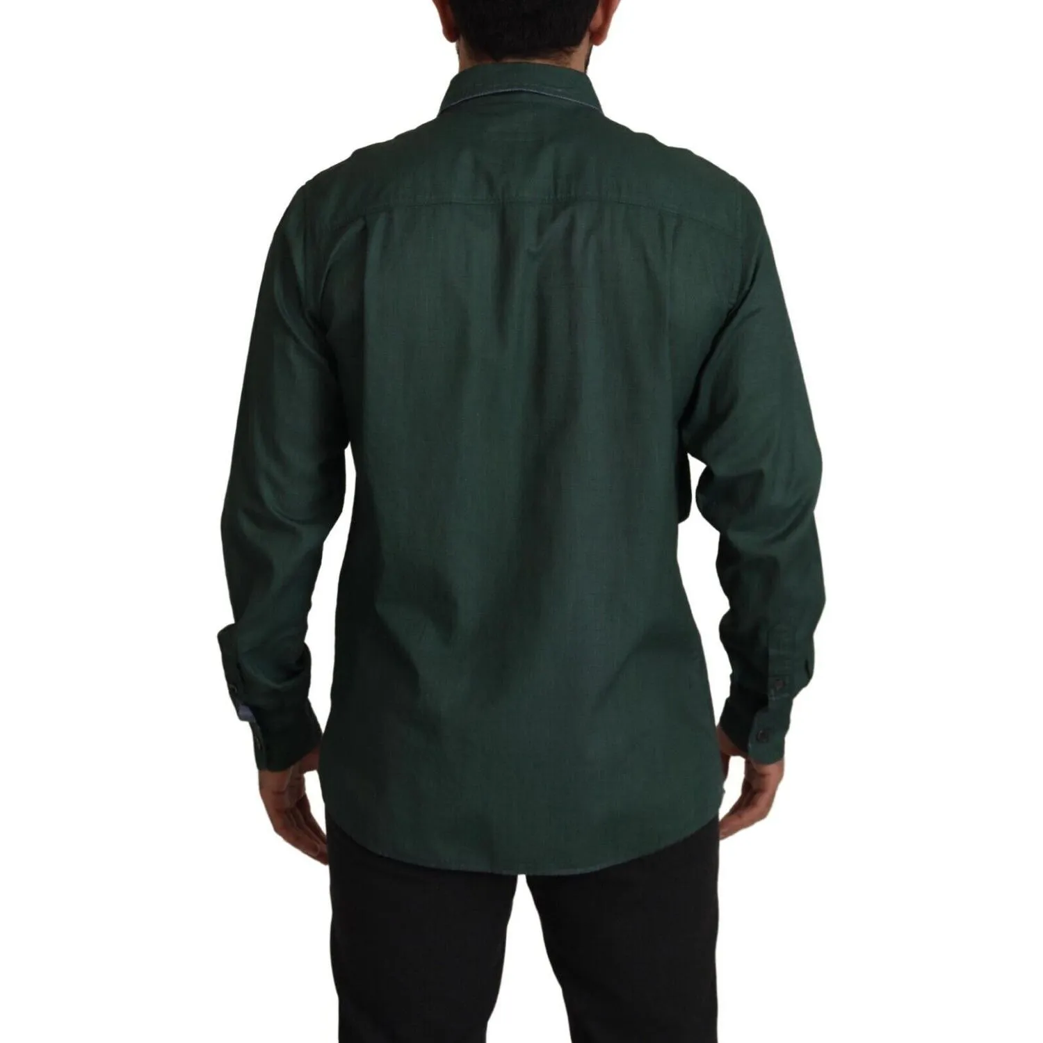 Dolce & Gabbana Emerald Elegance Slim Fit Casual Shirt