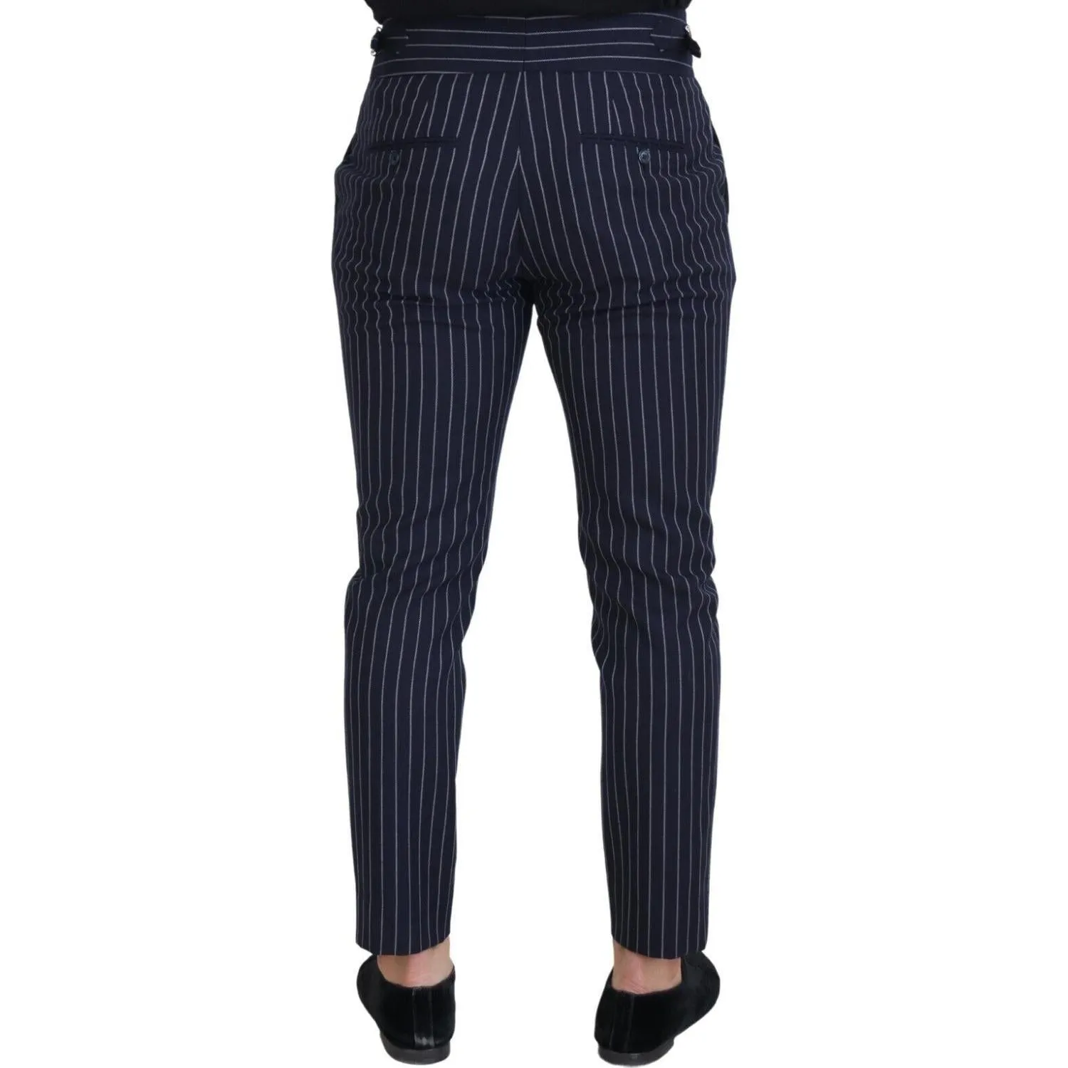 Dolce & Gabbana Sophisticated Blue Wool Blend Trousers