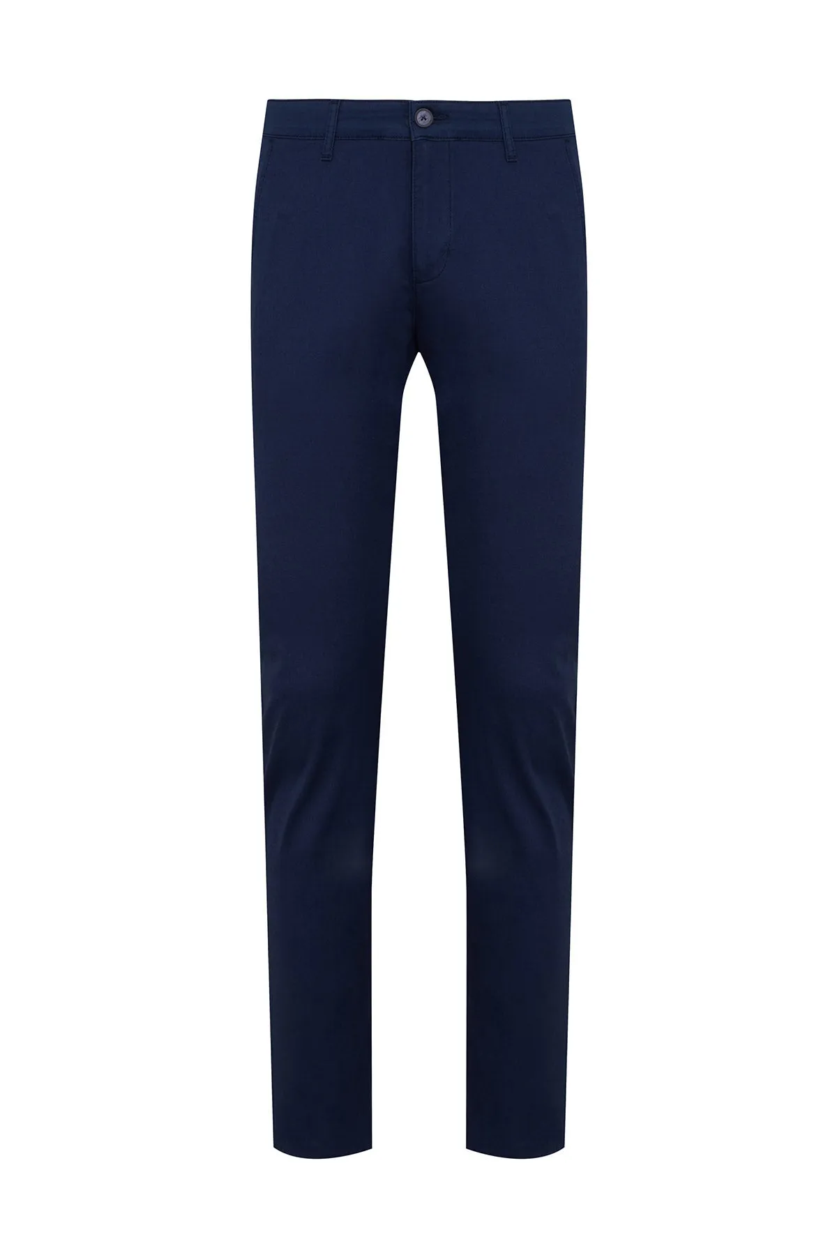 Dynamic Fit Side Pocket Low Waist Cotton Navy Casual Pants