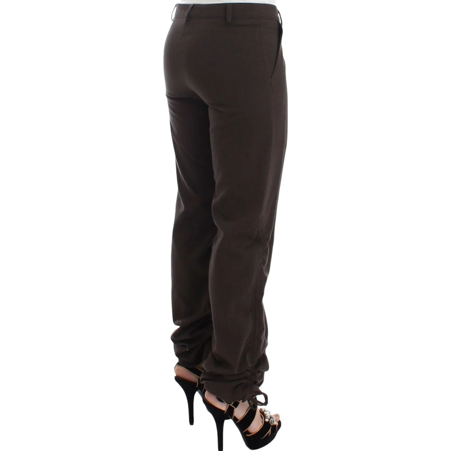 Ermanno Scervino Chic Brown Cotton Dress Pants