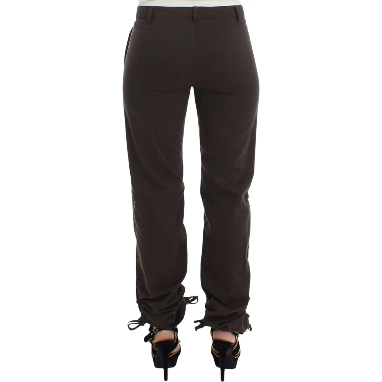 Ermanno Scervino Chic Brown Cotton Dress Pants