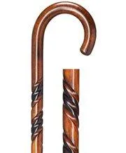 Exquisite Deluxe Cherry Stain: Spiral Tourist Handle Cane