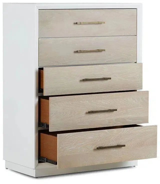 High Gloss Boca Grande Five Drawer Chest