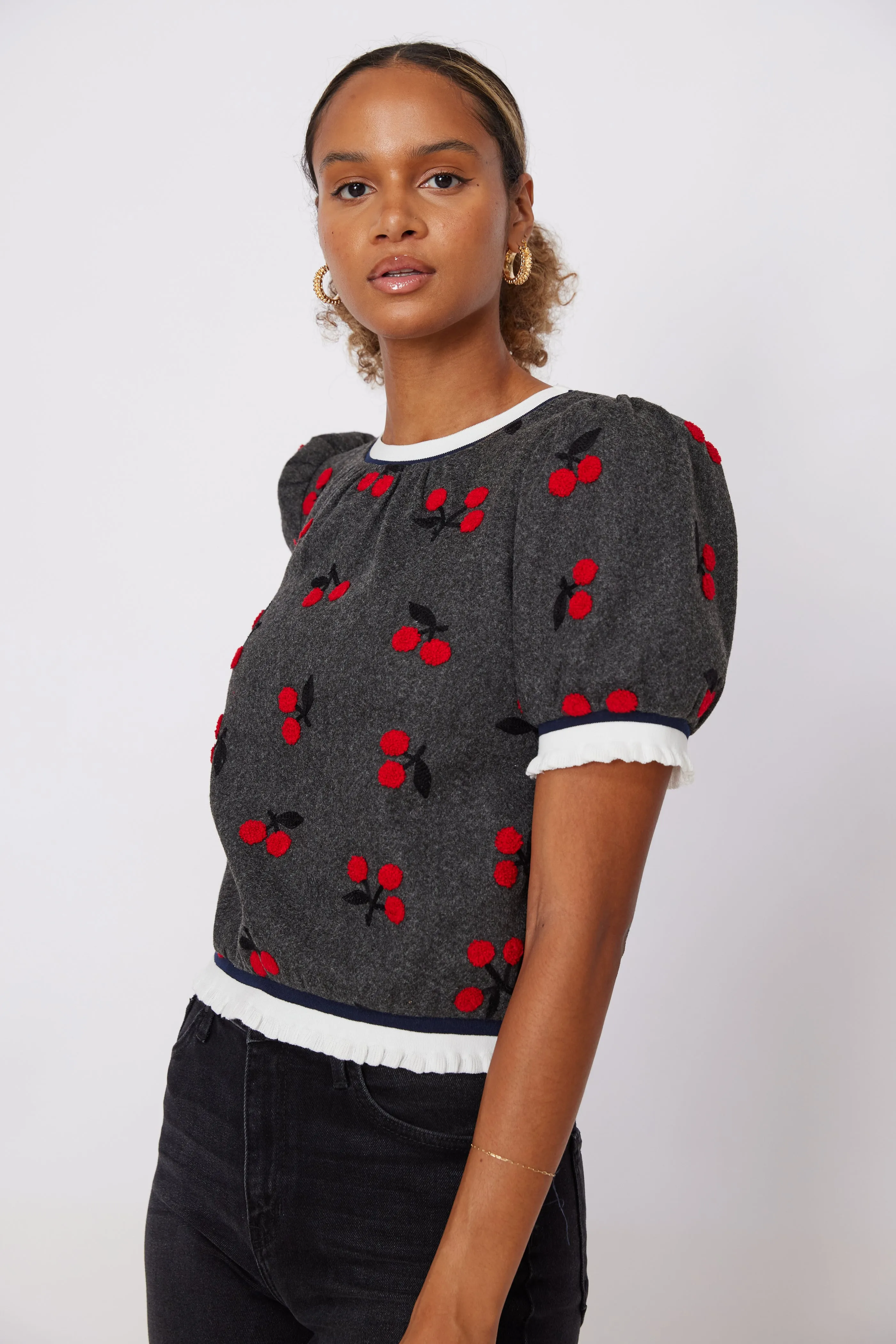 Jemma Cherry Knit Top