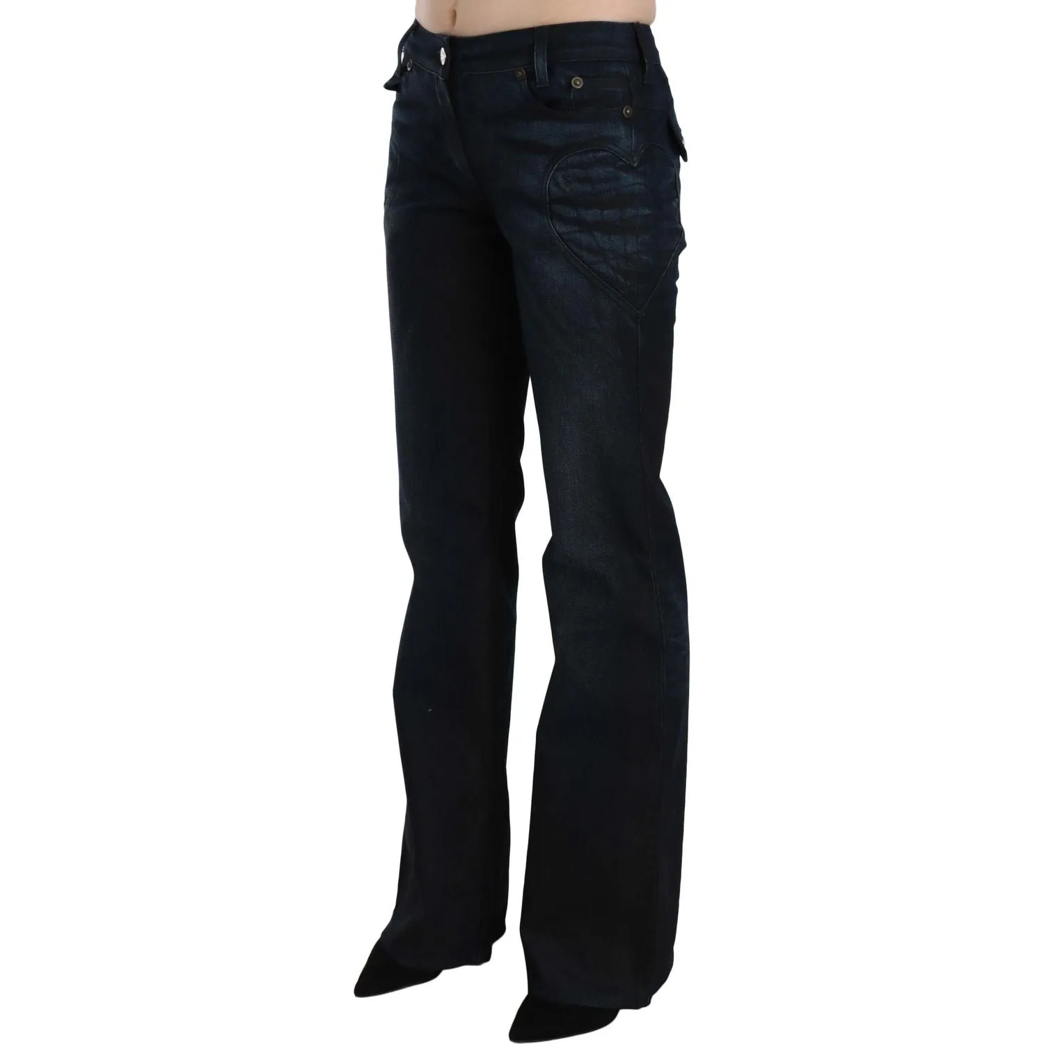 Just Cavalli Chic Mid Waist Straight Denim Pants