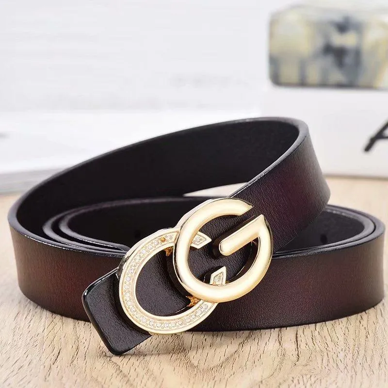 Ladies Belt Pure Fashion Simple Style Leather Women Casual Pants Belt