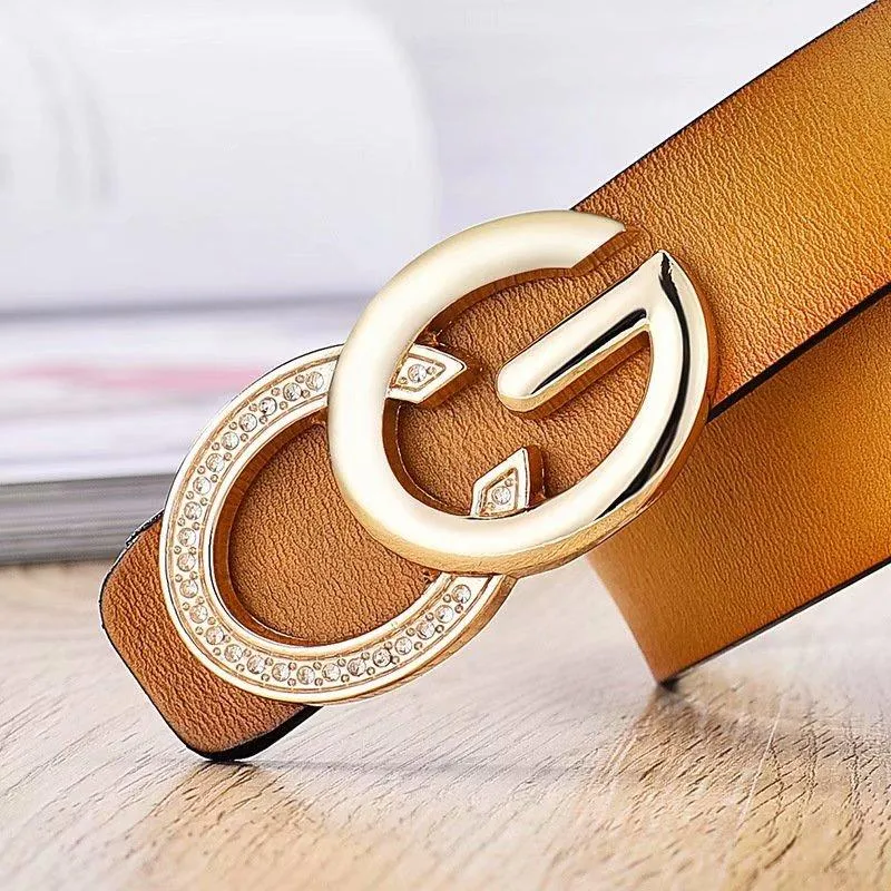 Ladies Belt Pure Fashion Simple Style Leather Women Casual Pants Belt