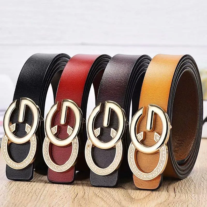 Ladies Belt Pure Fashion Simple Style Leather Women Casual Pants Belt