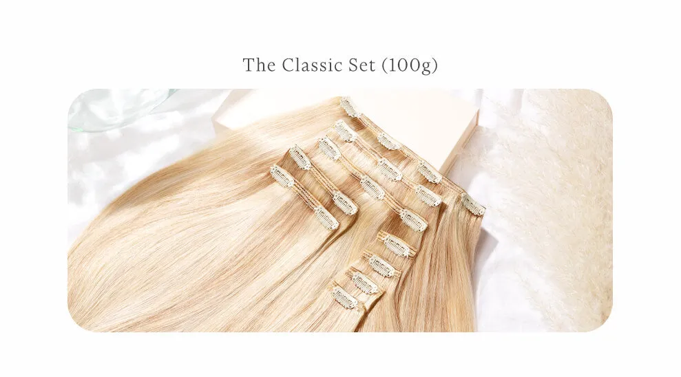 Natural Black, 16" Classic Clip-In Hair Extensions, 1B | 100g