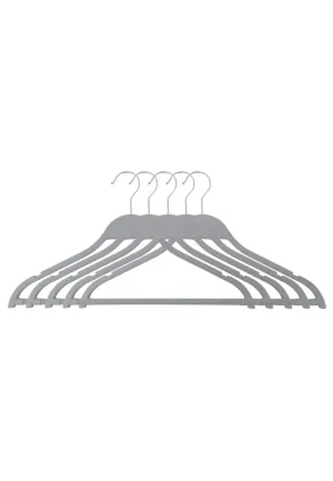 Nest Design Lab 5piece Plastic Hanger - Gray (NDL-JSD35)