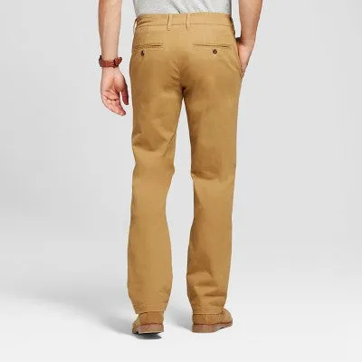 New - Goodfellow & Co Men's Mid Rise Straight Leg Slim Straight Chino Pants Stretch