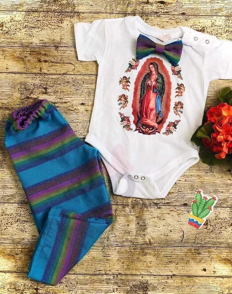 Our Lady of Guadalupe Onesie and Pants Set for Boys