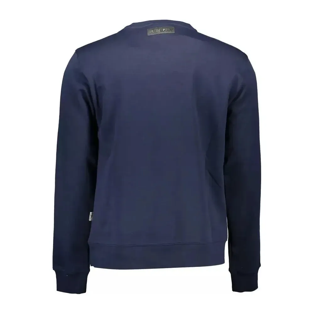 Plein Sport Blue Cotton Mens Sweater