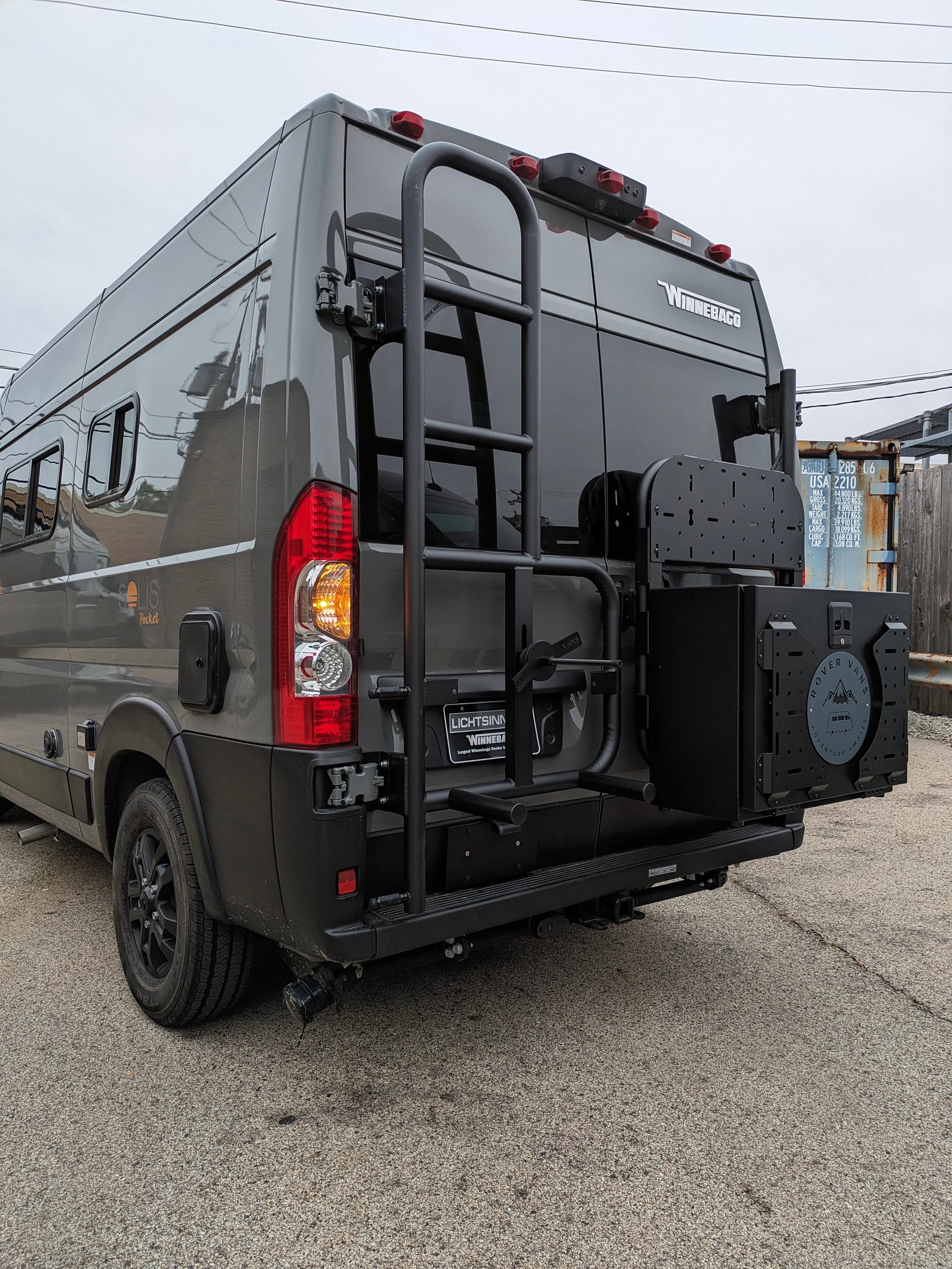 Rover Vans Tire Carrier & Ladder Combo for Ram ProMaster - Non Drill Through Version