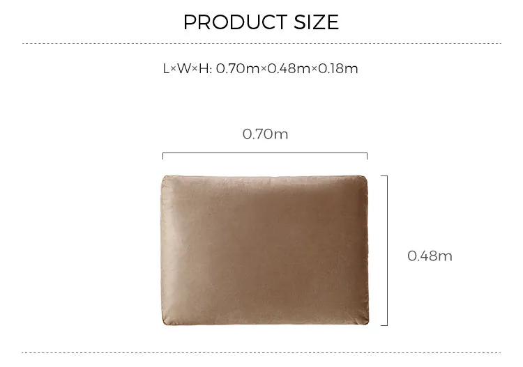 Rubeza Naxo Cushion - Brown - 70x48 cm