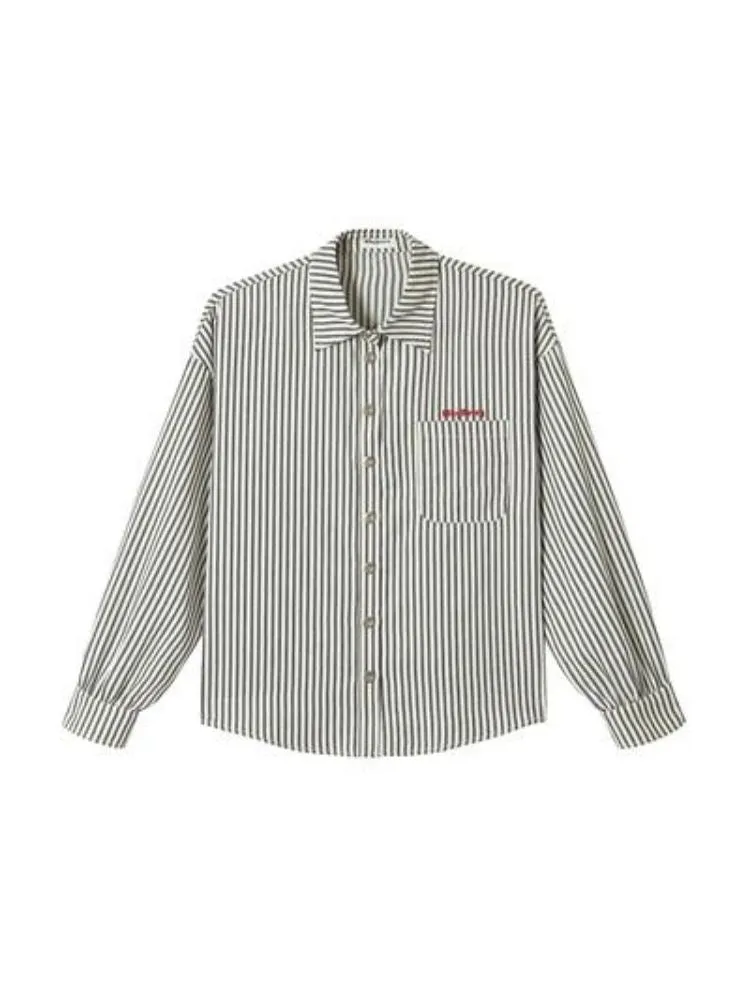 Striped casual long-sleeve shirt【s0000002960】