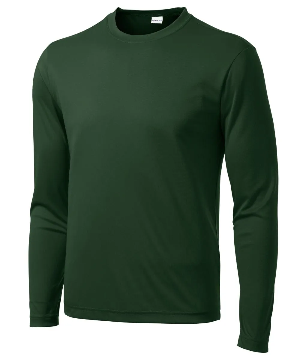 Tall Men's Long Sleeve Performance T-Shirt  - Sizes L-2XL - 4 Colors Available