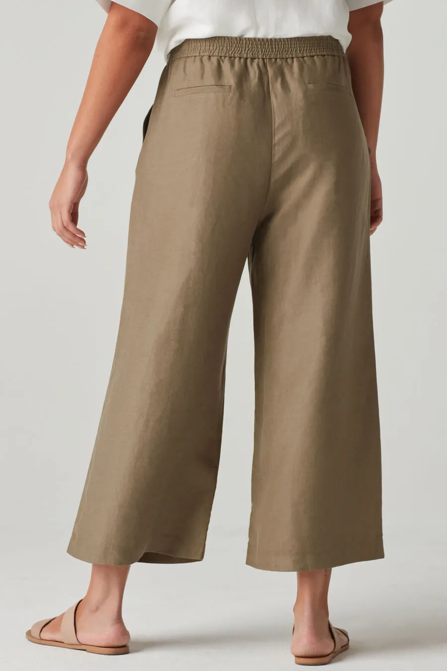 The Elastic Waist Wide Leg Pant