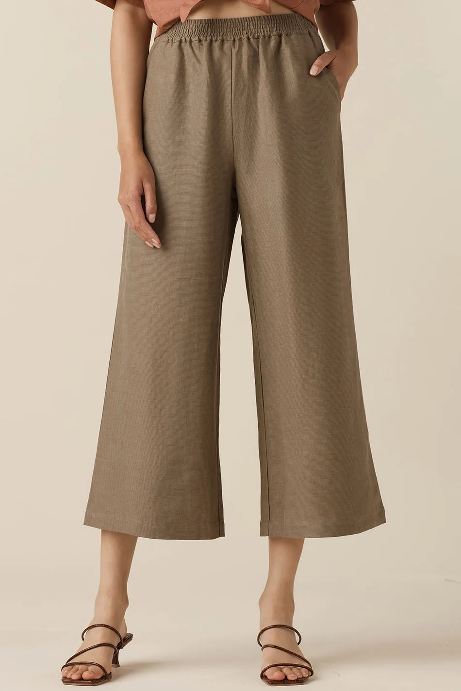 The Elastic Waist Wide Leg Pant