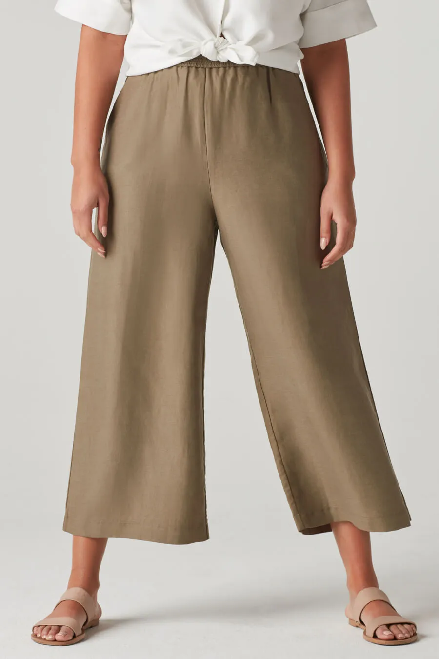 The Elastic Waist Wide Leg Pant