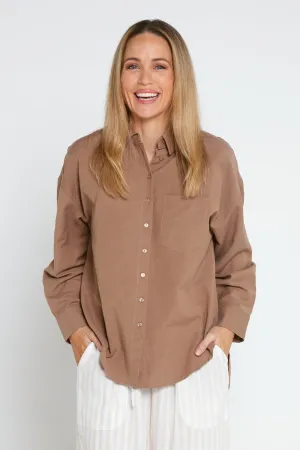 Tiffany Linen Shirt - Brown