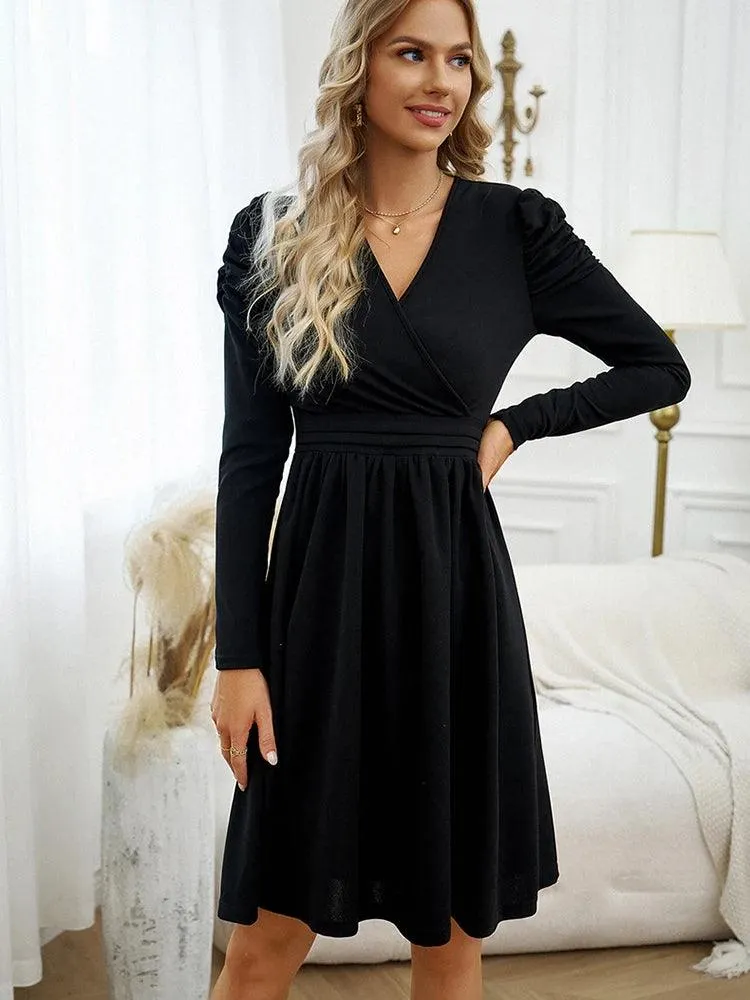 Timeless Puff Sleeve Midi Dress