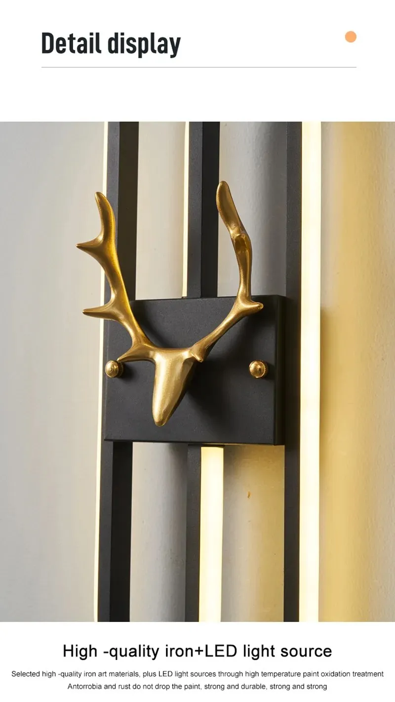 Tunnie Deer LED Wall Lamps Modern Nordic Light