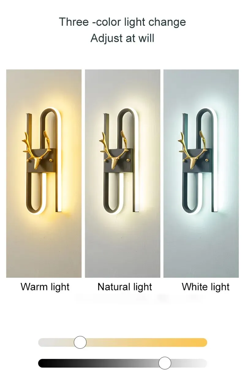 Tunnie Deer LED Wall Lamps Modern Nordic Light