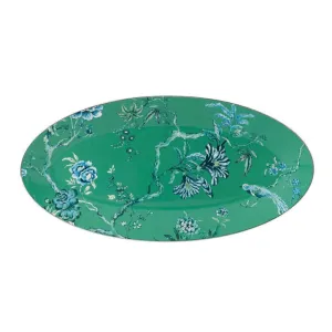 Wedgwood Jasper Conran Chinoiserie Oval Dish Green 45cm x 24cm