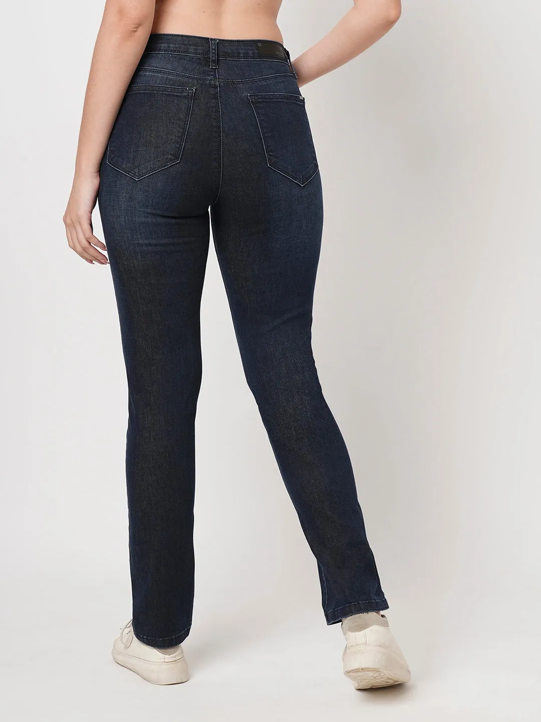 Women Blue Snug Straight Jeans