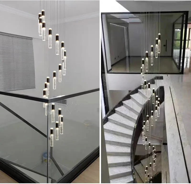 YLK Sprial design modern LED chandelier for staircase luxury